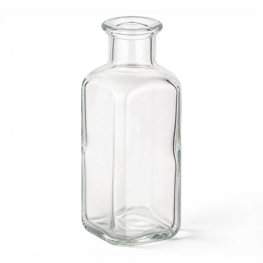 100 ml Apothekerflasche Quadrat aus Klarglas