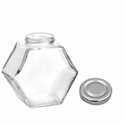 380 ml Einmachglas Wabe mit Verschluss Silber