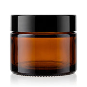 30 ml Cremetiegel Braunglas mit Deckel Schwarz