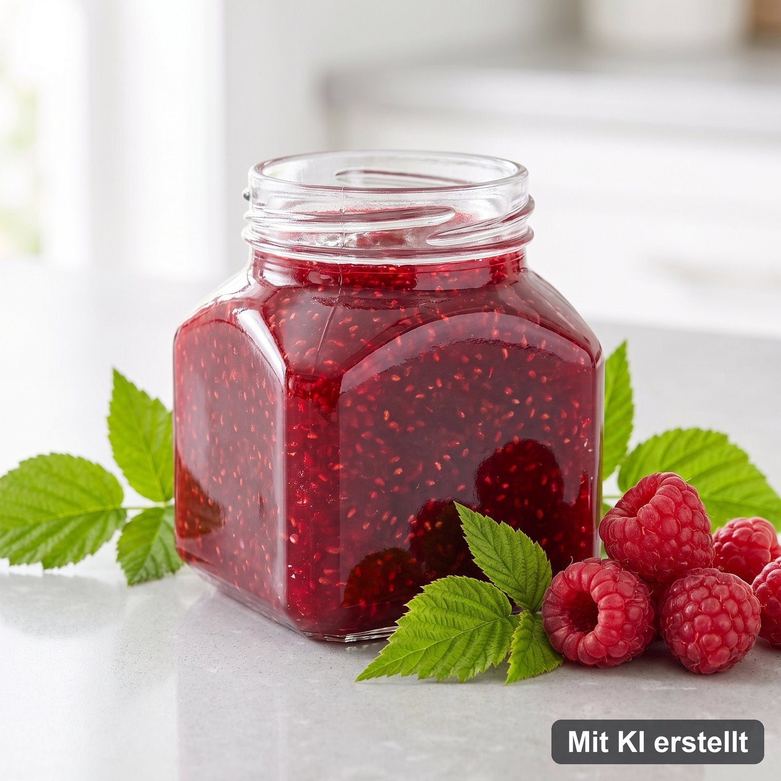 Himbeerkonfitüre selbst gemacht – Mit KI erstellt