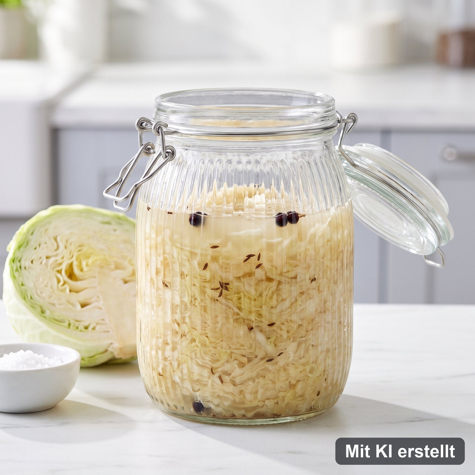 Sauerkraut (fermentiert) selbst gemacht – Mit KI erstellt