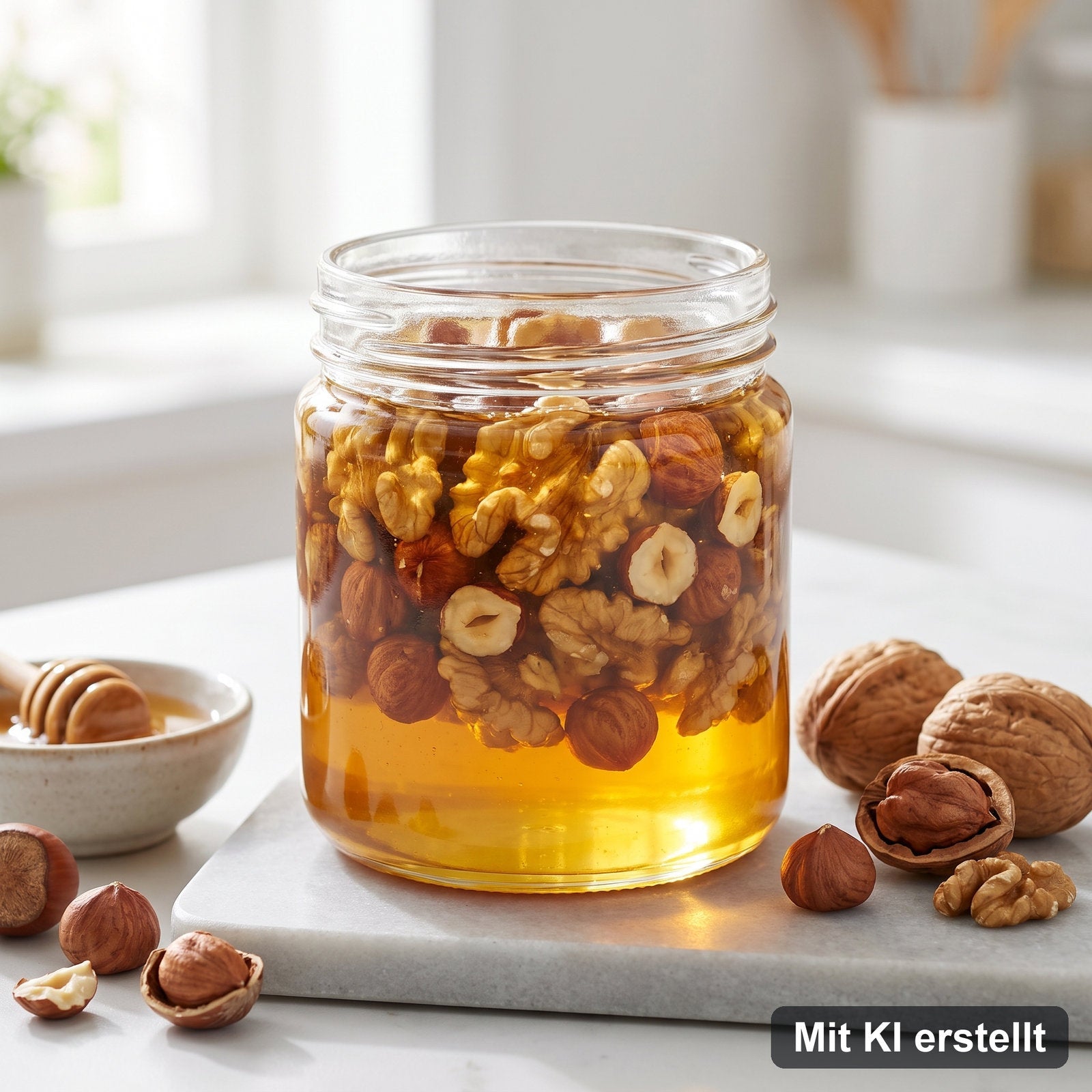 Nusshonig selbst gemacht – Mit KI erstellt