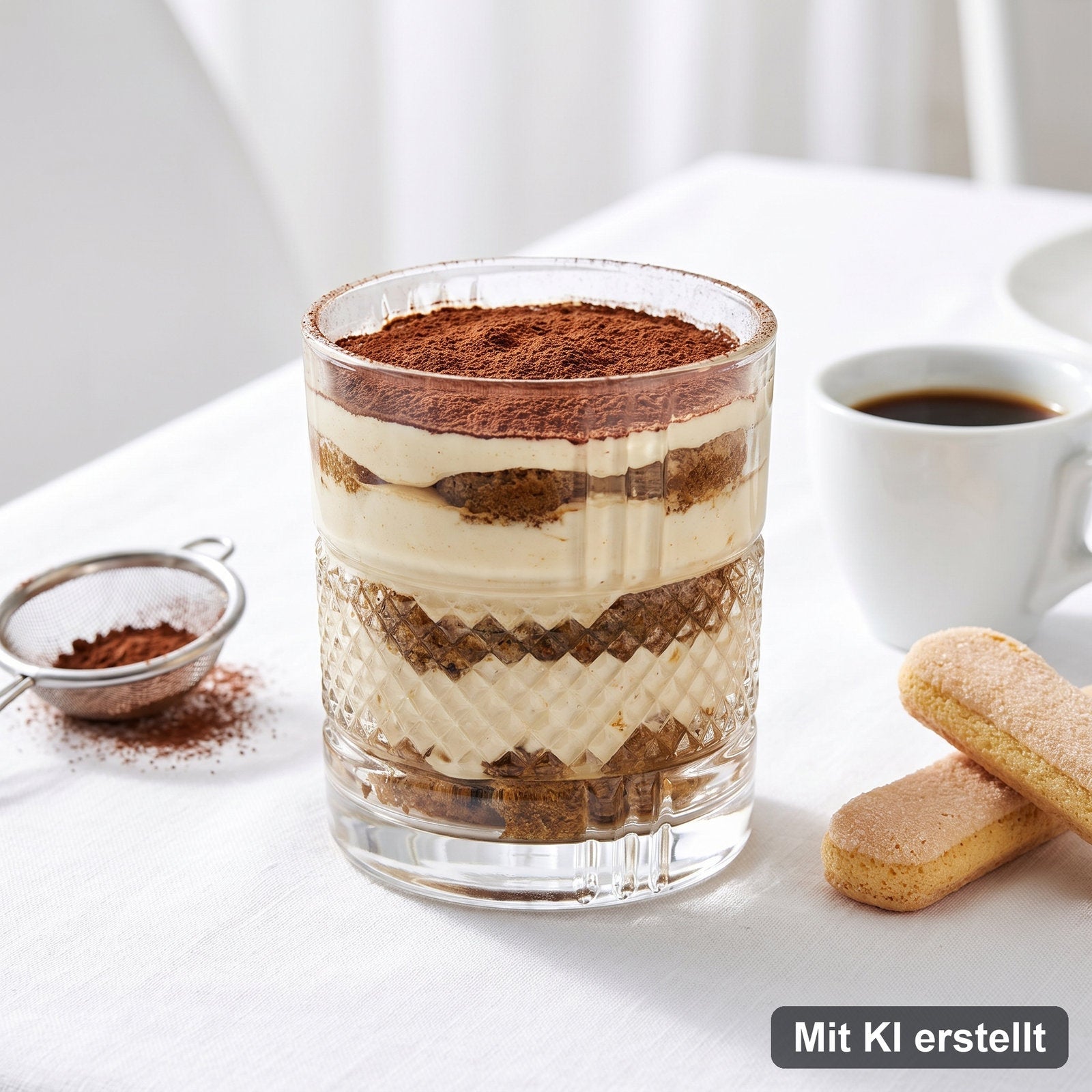 Tiramisu im Glas selbst gemacht – Mit KI erstellt