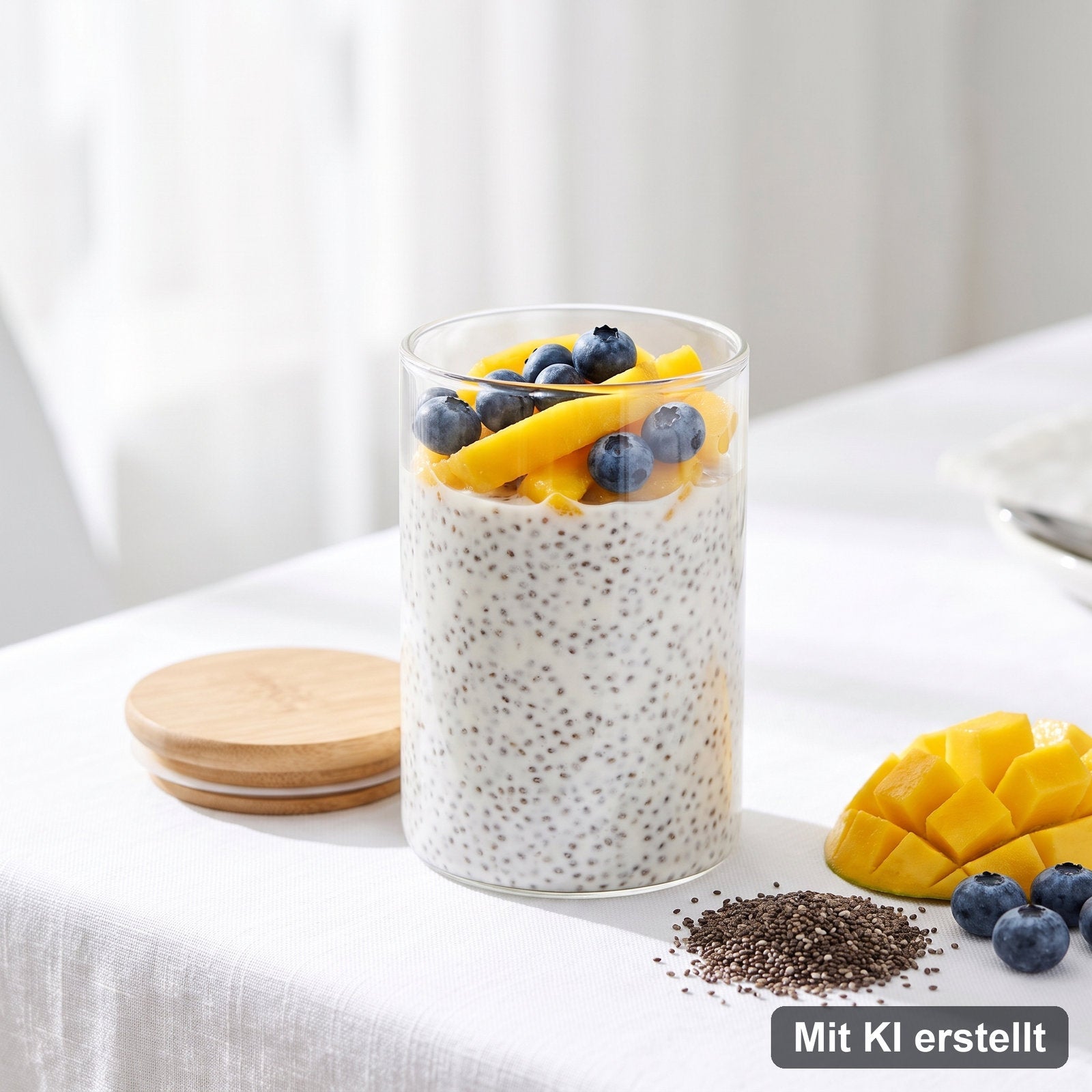 Chia-Pudding selbst gemacht – Mit KI erstellt