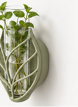 Blattader Wandvase