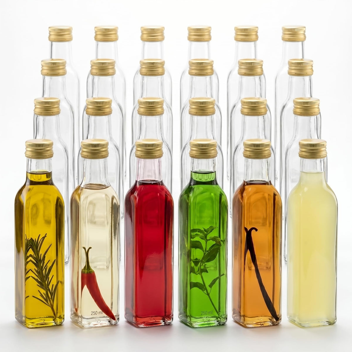 24er Set Maraska 250 ml mit goldfarbenem Verschluss