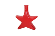 200 ml Sternflasche Rot mit Holzgriffkorken