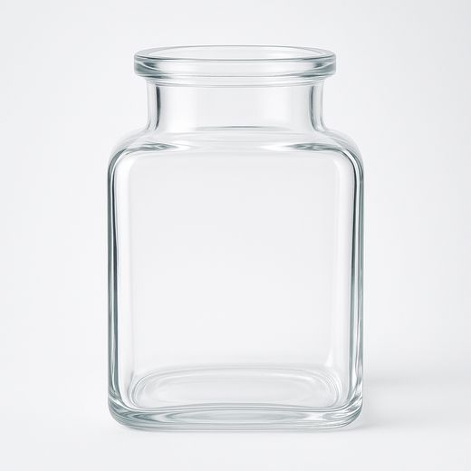 150 ml Korkenglas Eckig (ohne Verschluss)