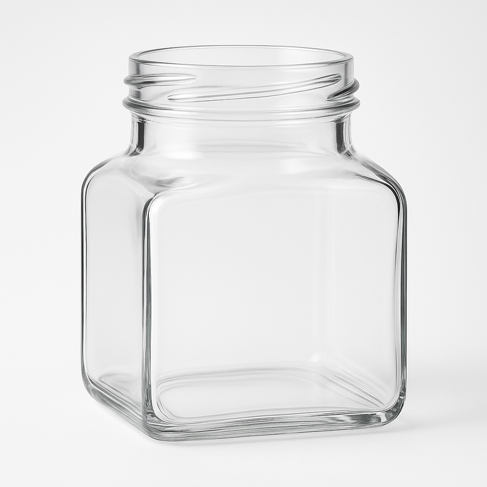 120 ml Einmachglas Eckig für TO (ohne Verschluss)