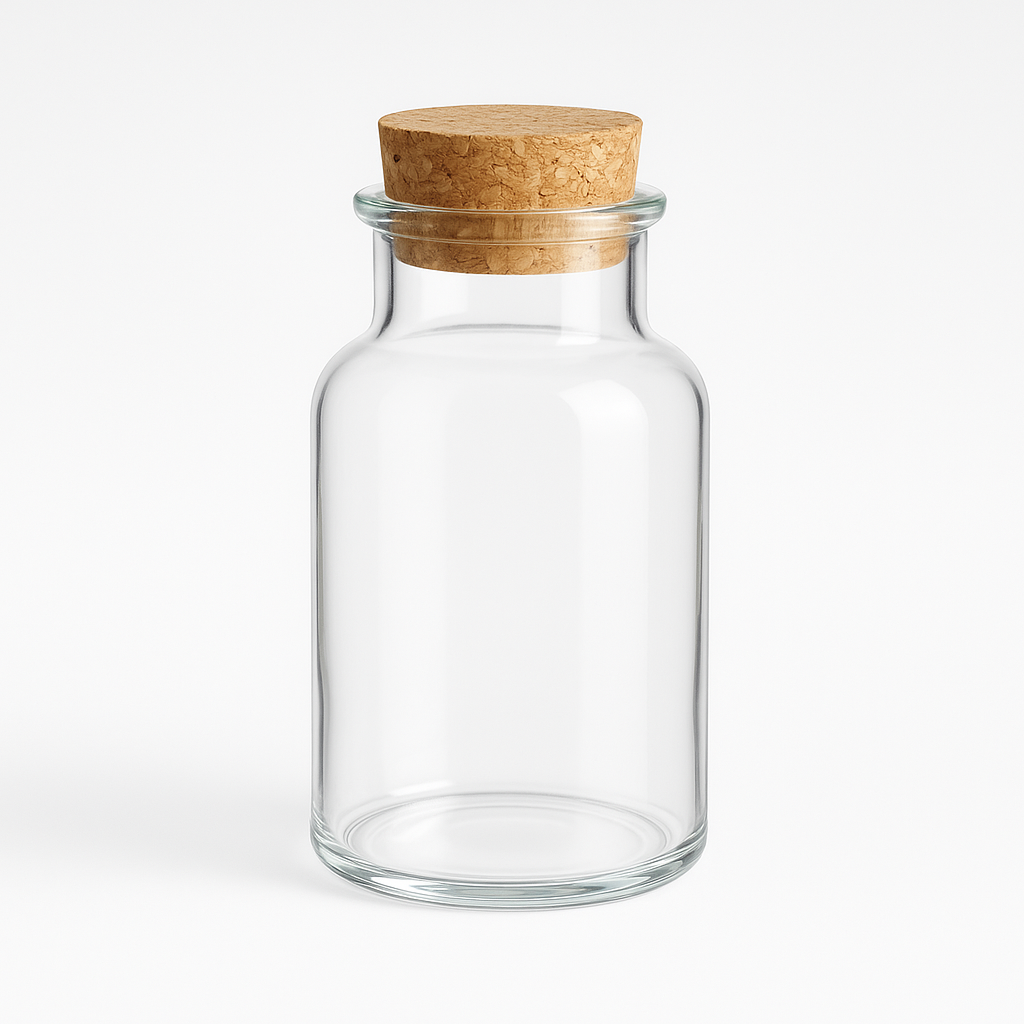 250 ml Korkenglas Klar mit Korken