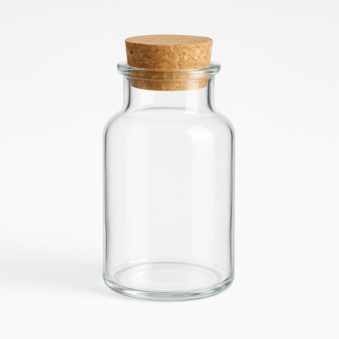 250 ml Korkenglas Klar mit Korken