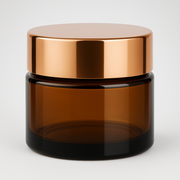 30 ml Cremetiegel Braunglas mit Deckel Gold - Produktansicht 2