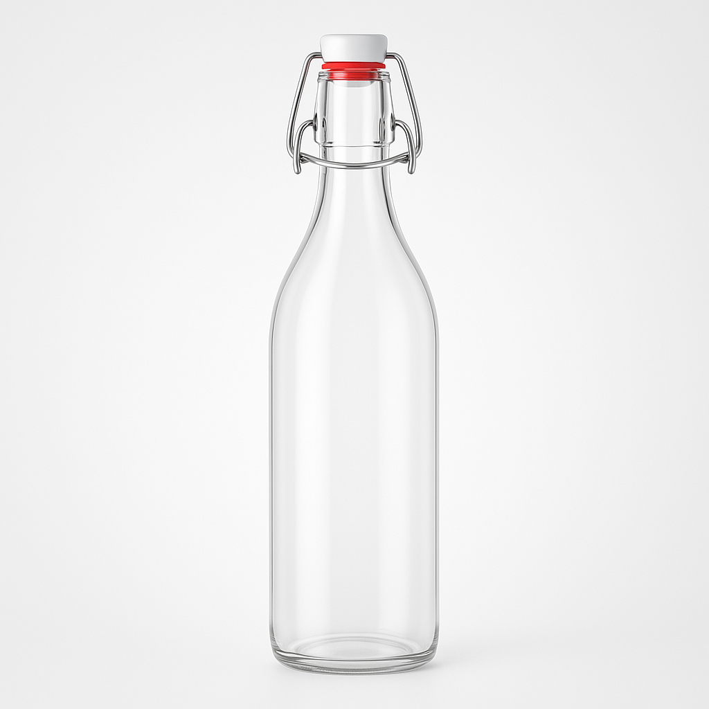 1000 ml Bügelflasche Klassik rund mit Bügelverschluss - Produktansicht 2