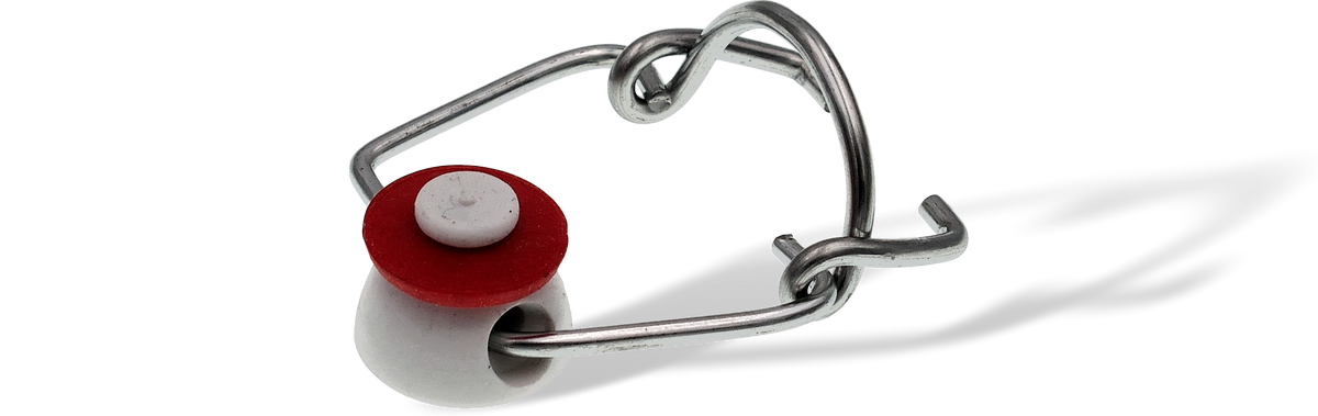 Bügelverschluss Mini Rot Kunststoff