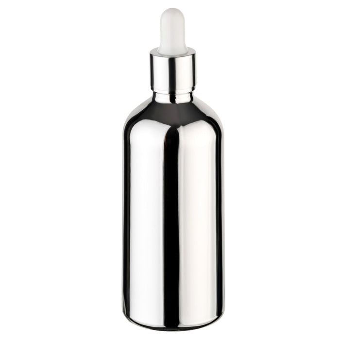 100 ml Pipettenflasche silber glänzend