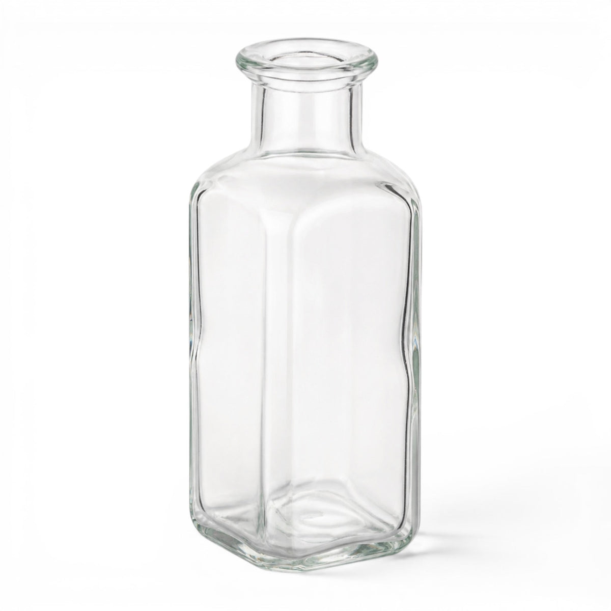 100 ml Apothekerflasche Quadrat aus Klarglas