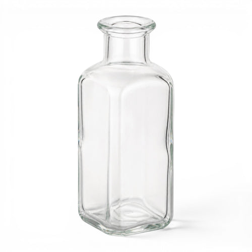 100 ml Apothekerflasche Quadrat aus Klarglas