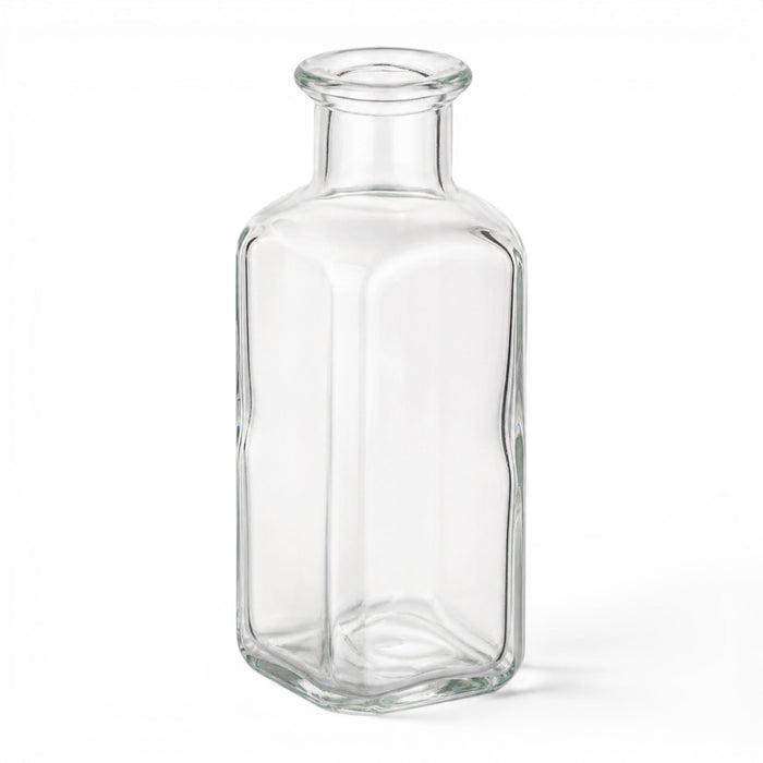 100 ml Apothekerflasche Quadrat aus Klarglas