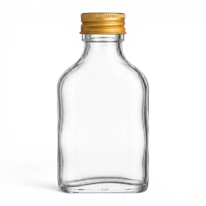 50 ml Flachmann mit Schraubverschluss Gold