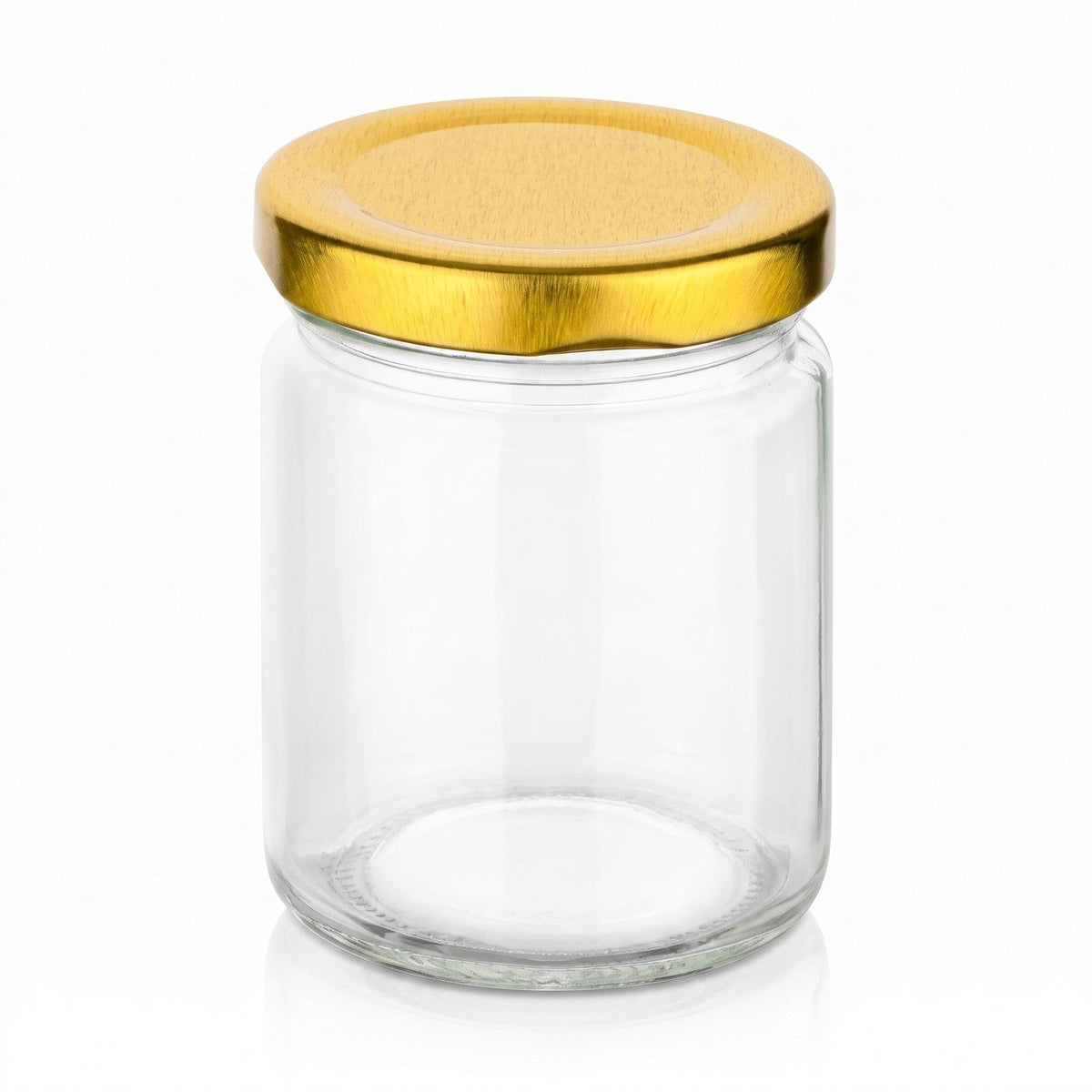 100 ml Einmachglas Rund – Deckel Gold