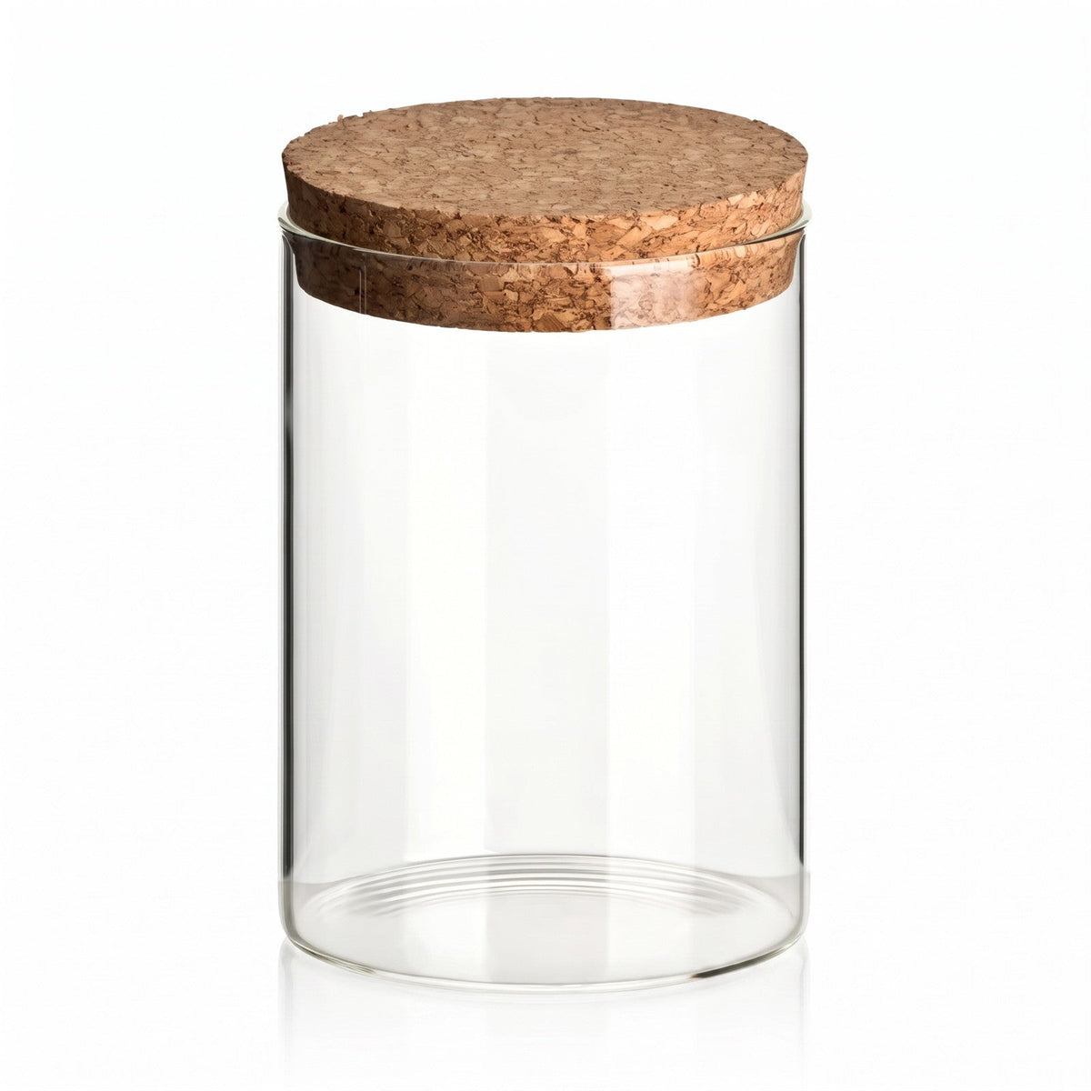 500 ml Borosilikatglas Rund mit Korkverschluss