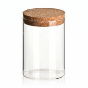 500 ml Borosilikatglas Rund mit Korkverschluss