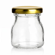 50 ml Einmachglas rund mit Verschluss Gold