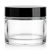 15 ml Cremetiegel klar mit Verschluss Schwarz