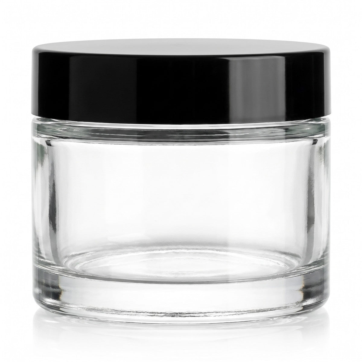 15 ml Cremetiegel klar mit Verschluss Schwarz