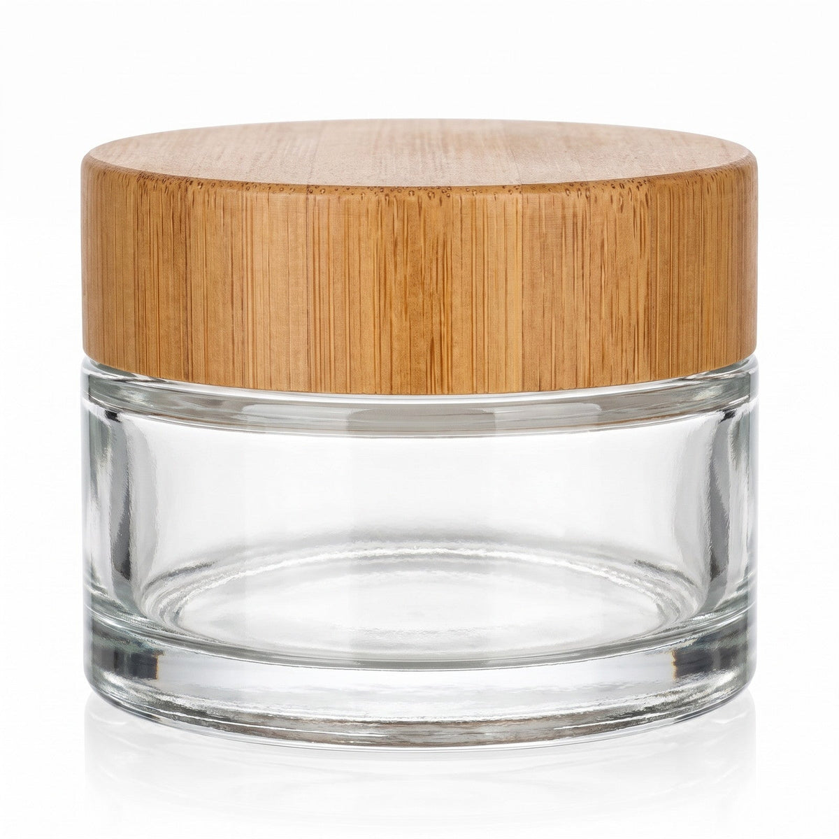 15 ml Cremetiegel Klar mit Bambusdeckel