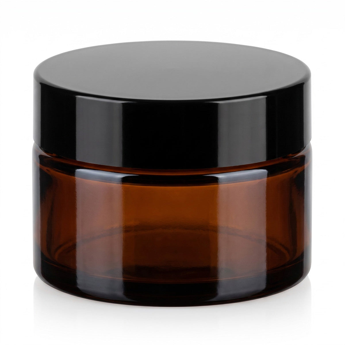 15 ml Cremetiegel Braunglas mit Verschluss Schwarz