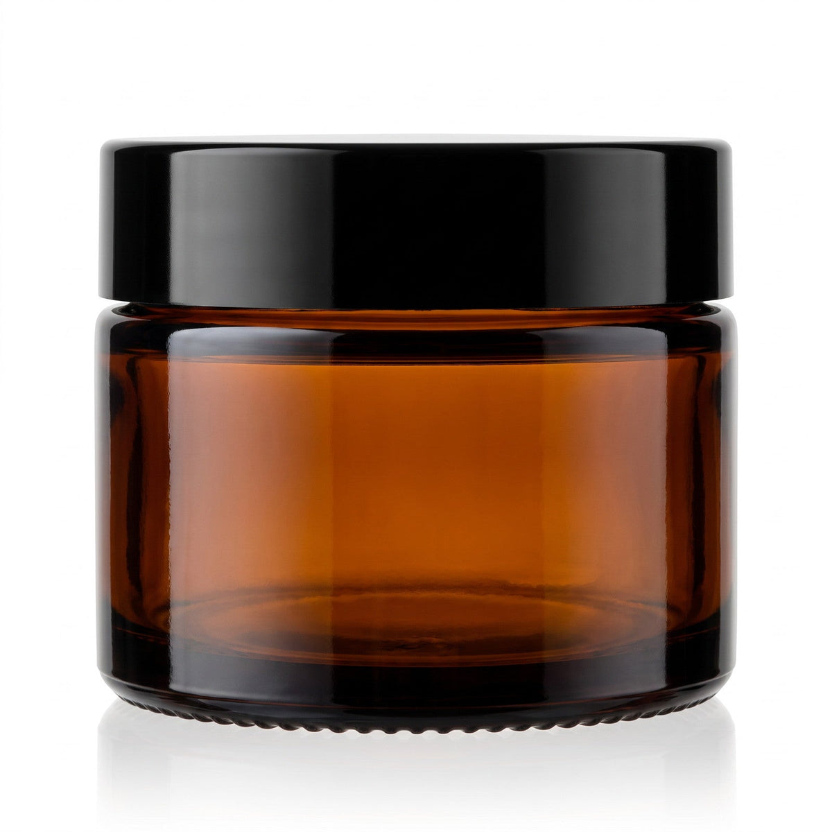 30 ml Cremetiegel Braunglas mit Deckel Schwarz