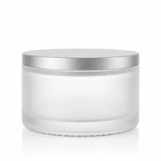 30 ml Cremetiegel gefrostet matt mit Verschluss Silber