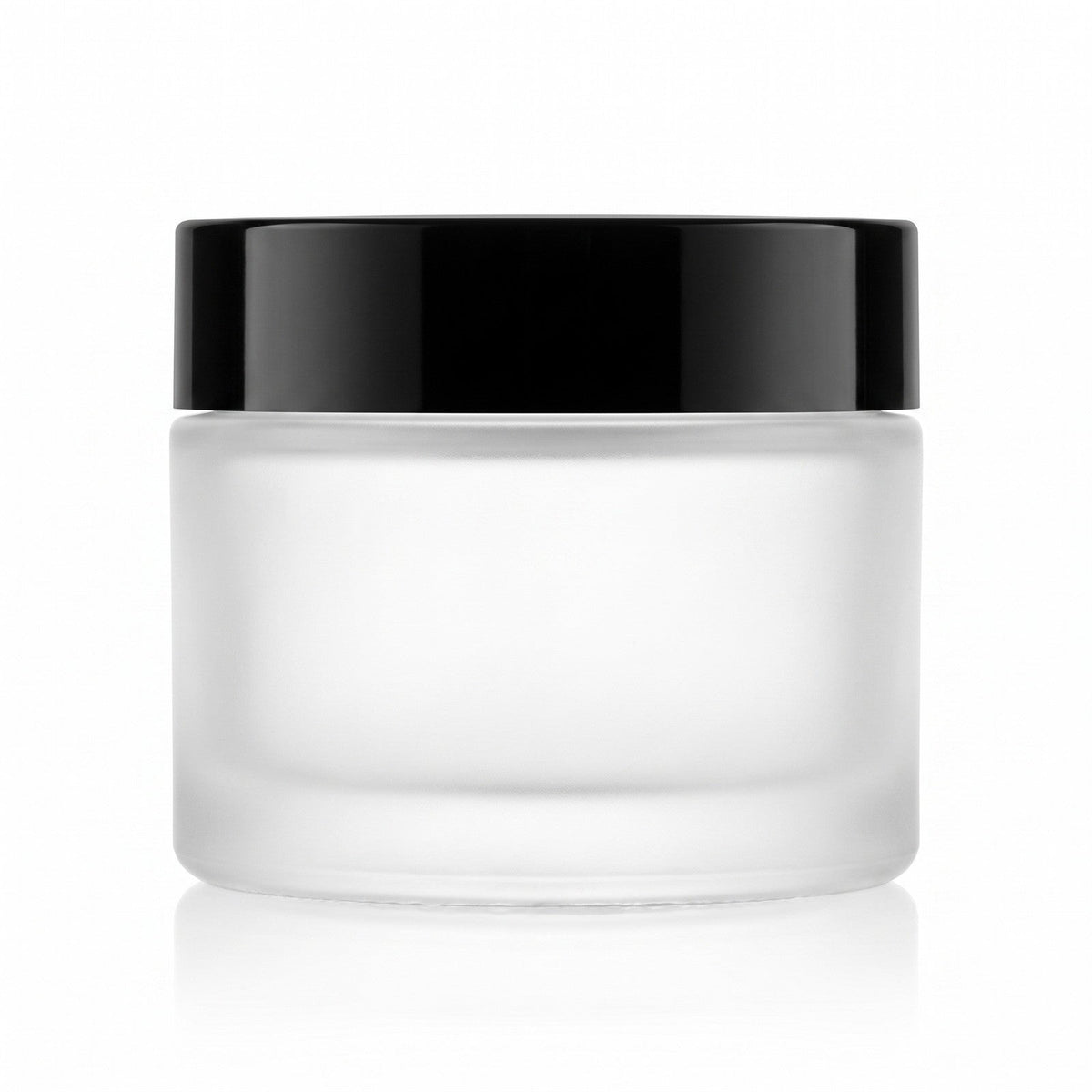 15 ml Cremetiegel gefrostet matt mit Verschluss Schwarz