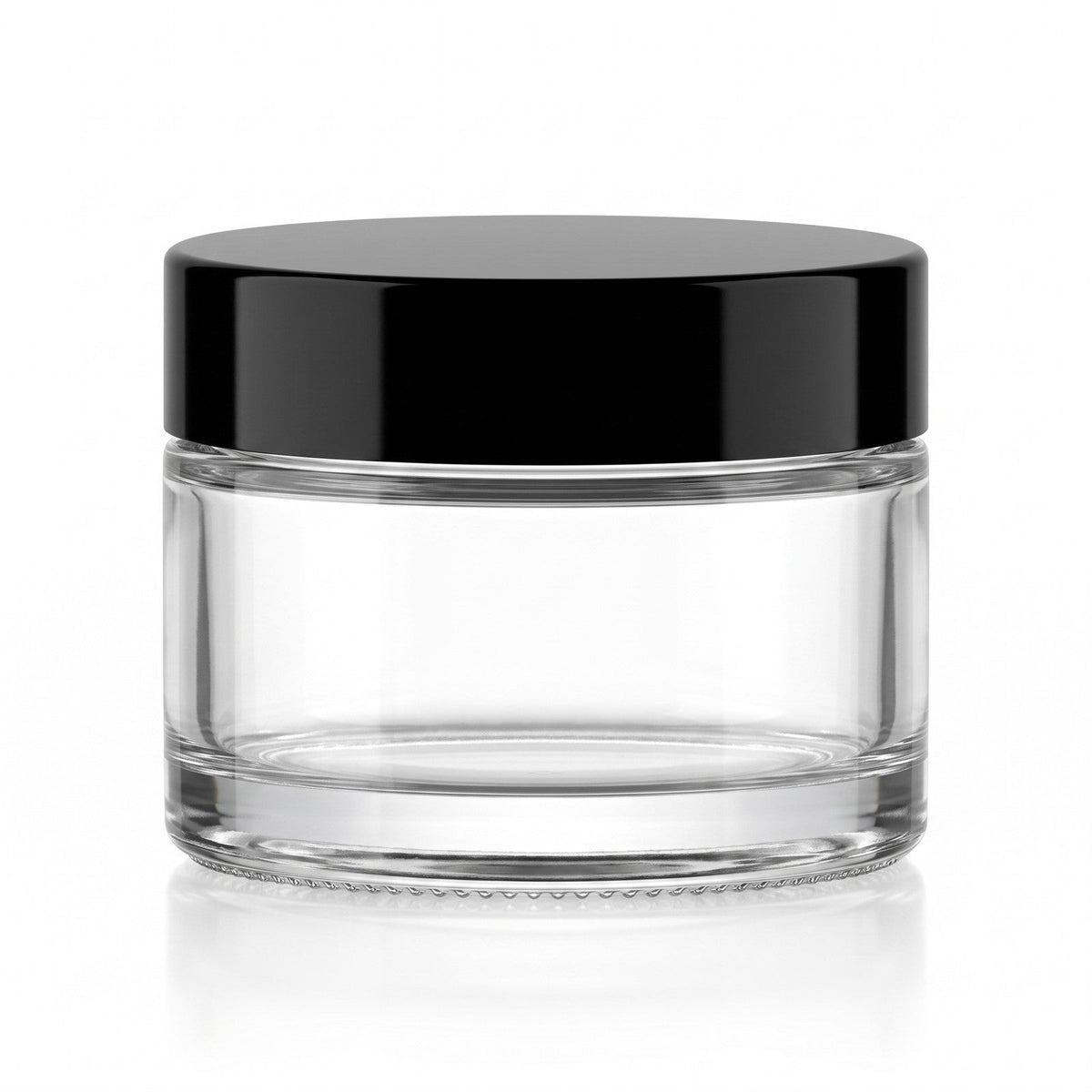30 ml Cremetiegel klar mit Verschluss Schwarz
