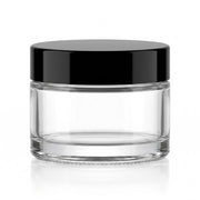 30 ml Cremetiegel klar mit Verschluss Schwarz