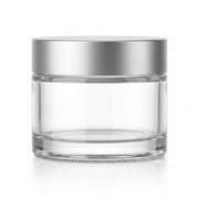 30 ml Cremetiegel klar mit Verschluss Silber