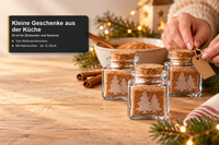 KorkenglasQuadrat50 ml · Anwendungsbeispiel, leere Lieferung