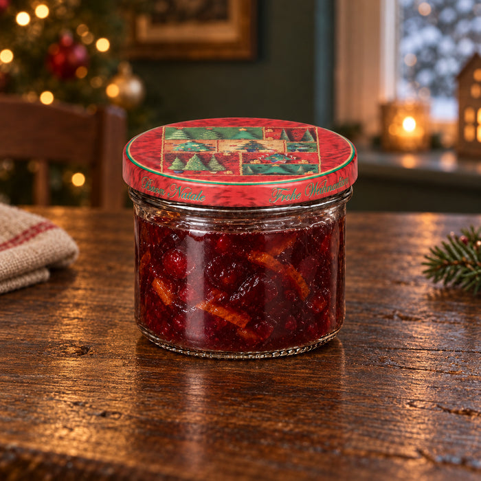 Classic Glas 230 ml mit TO82 Tanne rot-grün – weihnachtliche Füllidee