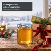 Honigglas 405 ml mit TO82 Winterlandschaft – Selbstgemachtes verschenken