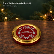 TO53 Rotgold „Frohe Weihnachten“ – Motiv im Detail