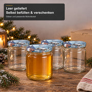 Honigglas 405 ml mit TO82 Winterlandschaft – weihnachtliche Füllidee