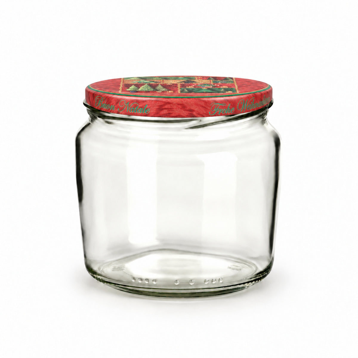 Classic Glas 360 ml mit TO82 Tanne rot-grün – leeres Glas