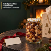 Classic Facettenglas 720 ml mit TO82 goldene Sterne – Selbstgemachtes verschenken