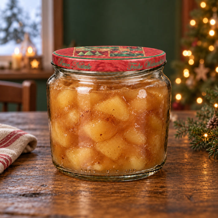 Classic Glas 360 ml mit TO82 Tanne rot-grün – weihnachtliche Füllidee