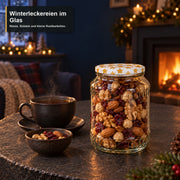 Classic Facettenglas 720 ml mit TO82 goldene Sterne – weihnachtliche Füllidee