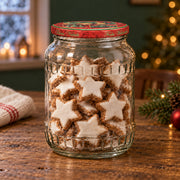 Classic Facettenglas 720 ml mit TO82 Tanne rot-grün – weihnachtliche Füllidee