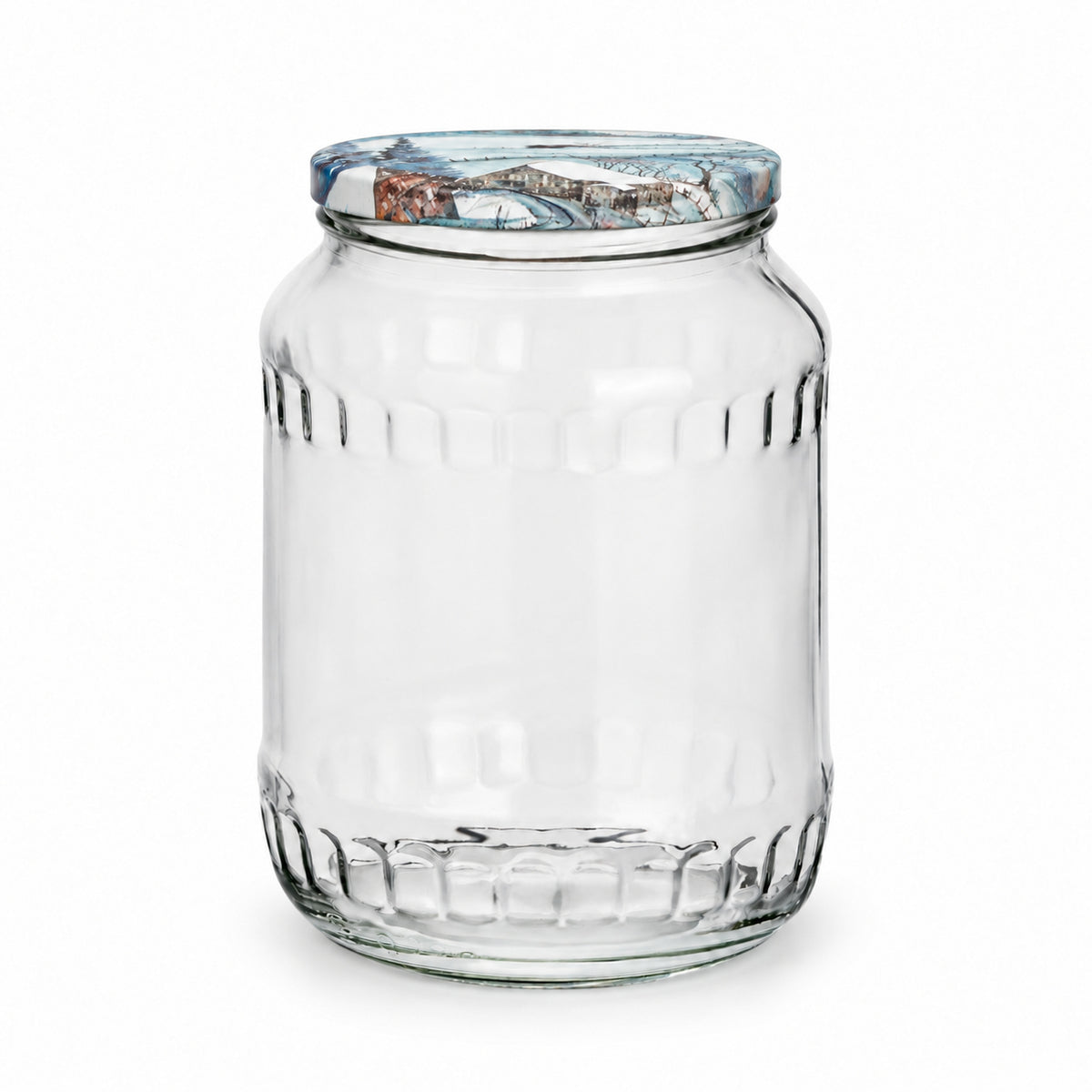 Classic Facettenglas 720 ml mit TO82 Winterlandschaft – leeres Glas