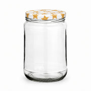 Einmachglas 580 ml mit TO82 goldene Sterne – leeres Glas
