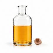Apotheker 250 ml rund mit Gravurkorken – Motiv wählen – 1 Flasche mit Gravurkorken, Geschenk, weißes textfreies Produktbild